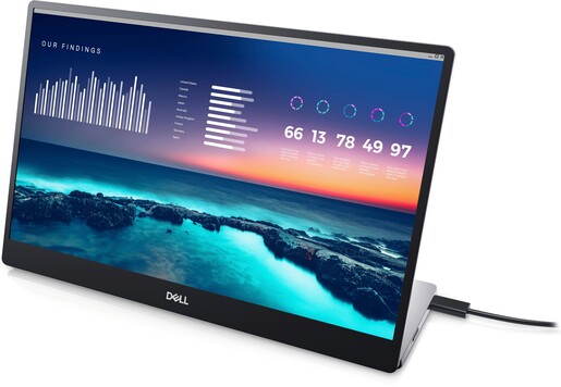 Dell 14" Portable monitor P1424H, IPS Full HD, 60Hz, 6ms, ComfortView, 2x USB-C, Sleeve