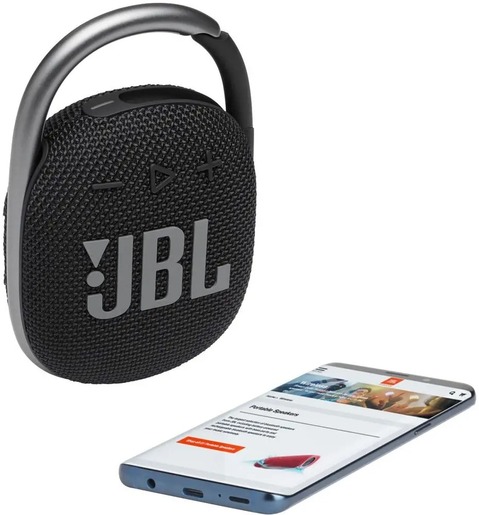 JBL Clip 4 prijenosni bluetooth zvučnik, karabiner, IP67, crni