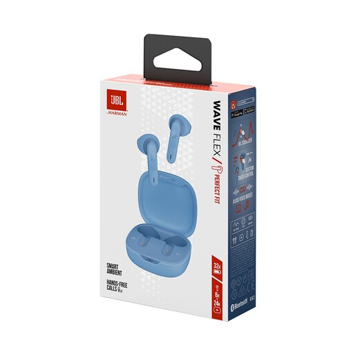 JBL Wave Flex, In-Ear slušalice, Bluetooth, plave
