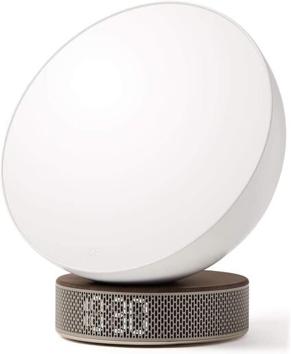 LEXON svjetiljka s LED budilicom i zvučnikom Miami Sunrise, bijela