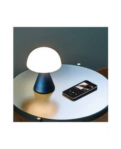 LEXON prijenosna LED svjetiljka i bluetooth zvučnik Mina L Audio, plava