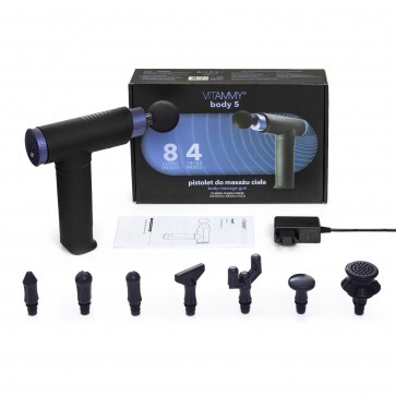 Vitammy masažni pištolj Body 5, crno-ljubičasti, 8 nastavaka
