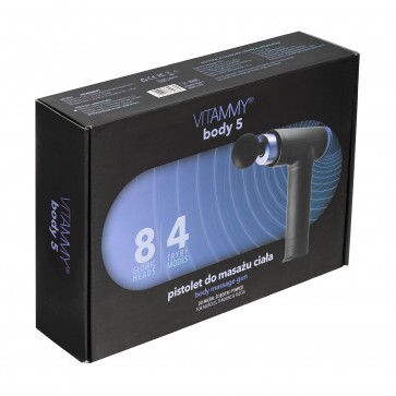 Vitammy masažni pištolj Body 5, crno-ljubičasti, 8 nastavaka