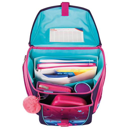 Školska torba, anatomska, 4u1, Herlitz, Filolight Pink Stars