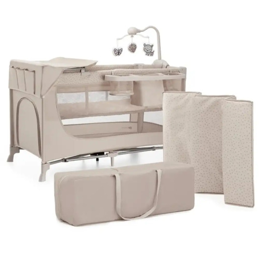 Kinderkraft putni krevetić s dodacima 3u1 Joy 2, Beige