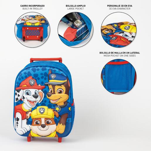 Školski ruksak, na kotačima, Cerda, 3d Paw Patrol