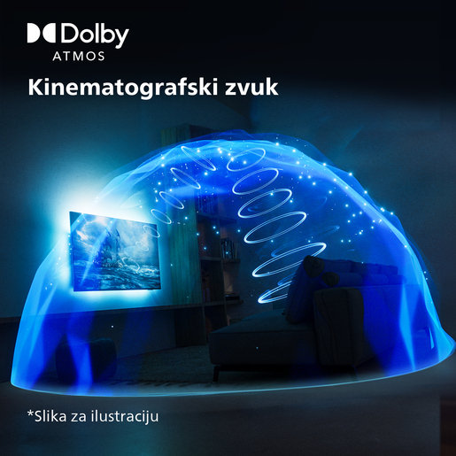 Philips 43" LED TV 43PUS8319/12, 4K UHD, Ambilight, Titan OS Smart TV, Dolby Atmos zvuk