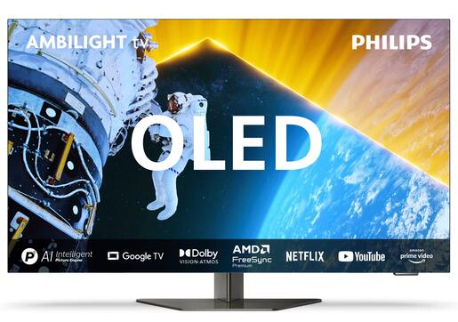 Philips 65" OLED TV 65OLED819/12, 4K UHD, Ambilight, P5 AI perfect picture engine, Google Smart TV, Dolby Vision & Dolby Atmos