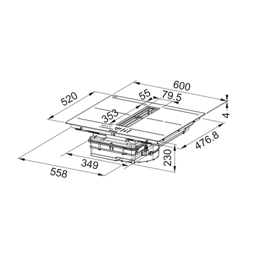 Faber indukcijska ploča za kuhanje s integriranom napom Galileo Linear F830