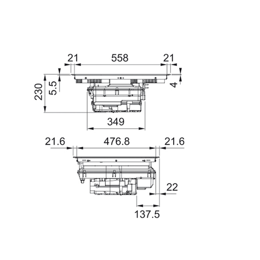 Faber indukcijska ploča za kuhanje s integriranom napom Galileo Slim F600