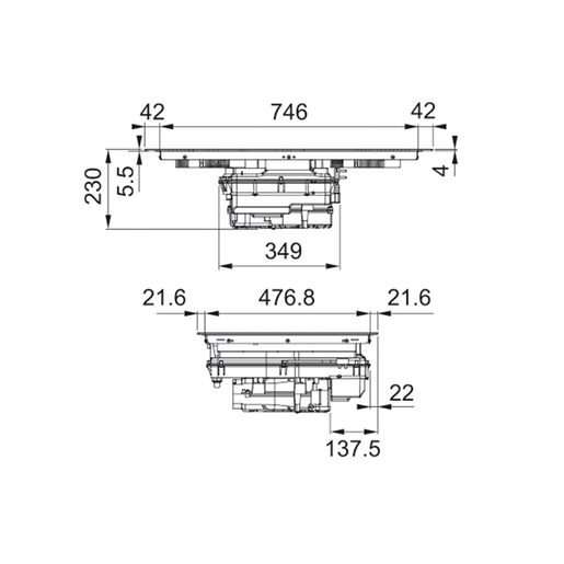 Faber indukcijska ploča za kuhanje s integriranom napom Galileo Stripes F830