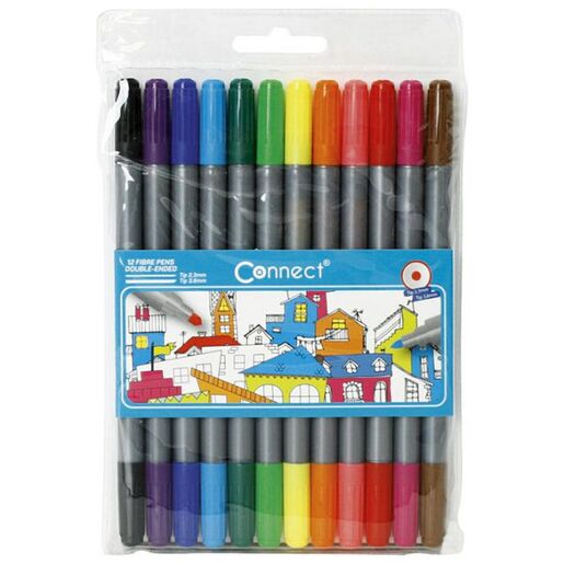 Flomaster školski, Connect, obostrani, 12/1