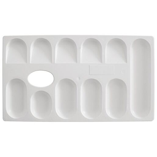 Paleta slikarska, Educa, pravokutna, 23x13 cm, 11 posudica, bijela