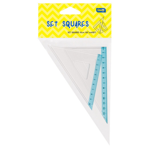 Trokut, Educa, PVC 18 cm, (45°+60°), srednji