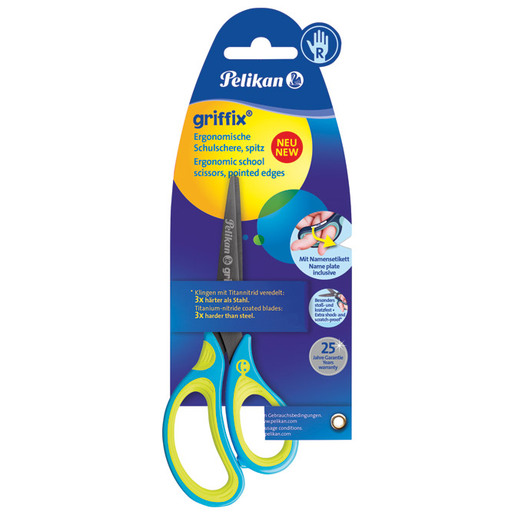 Škare školske, Pelikan, 15 cm Griffix, n