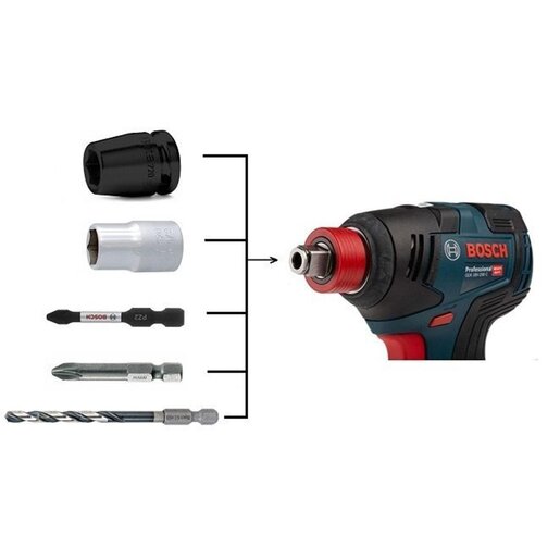 BOSCH professional aku bušilica GSR 185-LI + aku udarni stezač GDX 180-LI + aku kutna brusilica GWS 180-LI (2x 4,0 Ah, GAL 18V-40) + torba