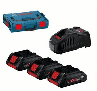 BOSCH Professional akumulatorski set 3× ProCORE18V 4,0 Ah + GAL 1880 + L-Boxx