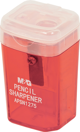 Šiljilo, M&G, 1 rupa sa spremnikom, crvena