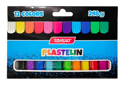 Plastelin TARGET 12 boja, 248 g