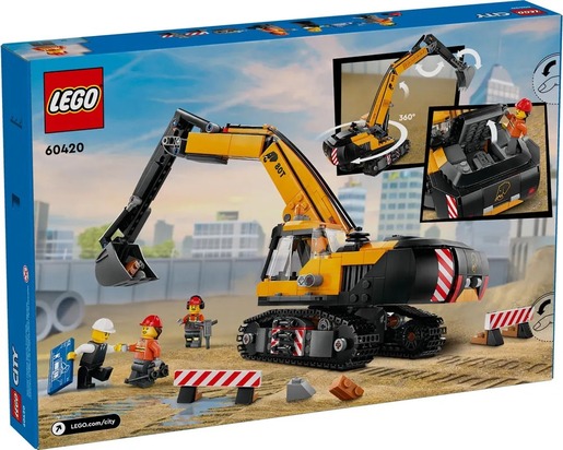 LEGO Žuti građevinski bager 60420