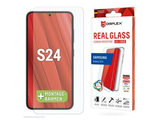DISPLEX Zaštitno staklo Real Glass 2D za Samsung Galaxy S24, + prozirna maskica