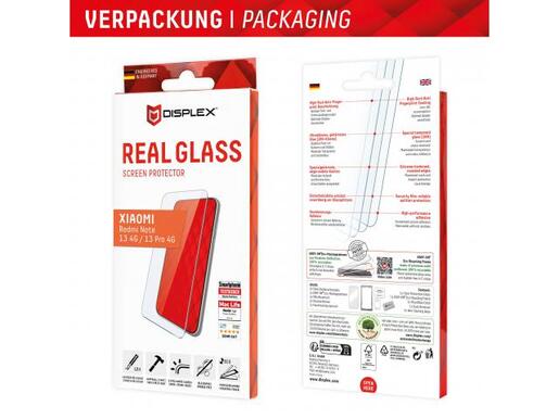 DISPLEX Zaštitno staklo DISPLEX Real Glass 2D za Xiaomi Redmi Note 13 4G/13 Pro 4G