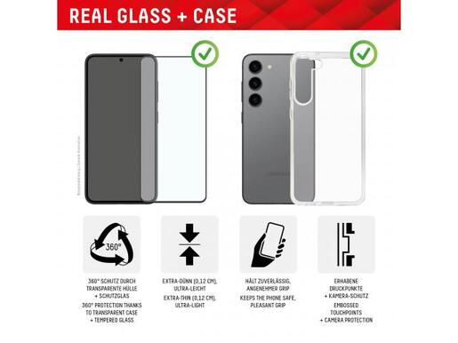 DISPLEX Zaštitno staklo Real Glass 2D za Samsung Galaxy S24 Ultra + prozirna maskica