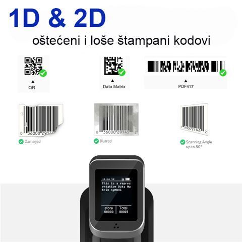 MS META bar kod čitač MJ-1932 bežični BT, WiFi