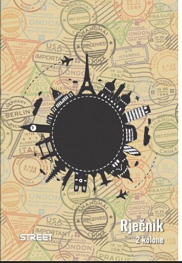 Rječnik školski, 2 kolone, A6 linije, 40 listova, meki uvez