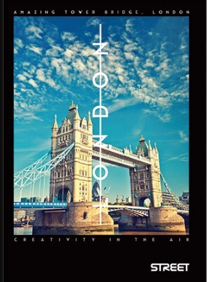 Bilježnica Street BRIDGES, A4 geometrija, 54 listova, meki uvez