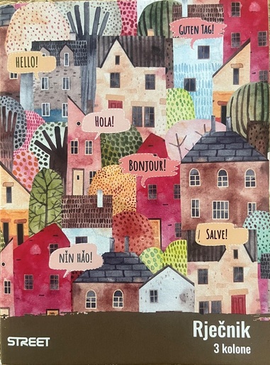 Rječnik školski, 3 kolone, B6 linije, 40 listova, meki uvez