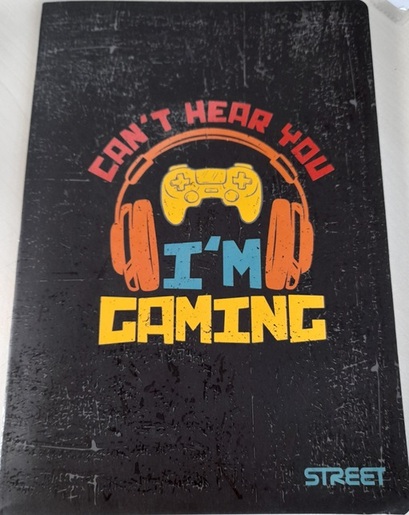 Bilježnica Street GAMING, A4 kvadratići, 54 lista, meki uvez