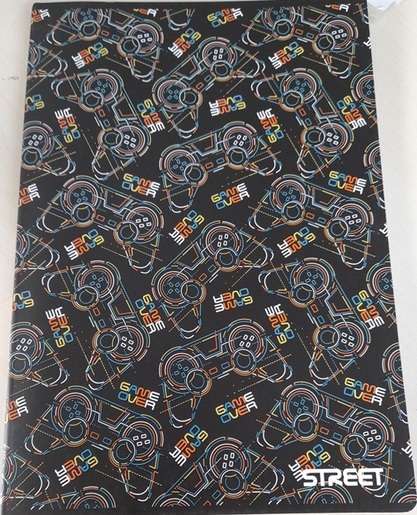 Bilježnica Street GAMING, A4 kvadratići, 54 lista, meki uvez