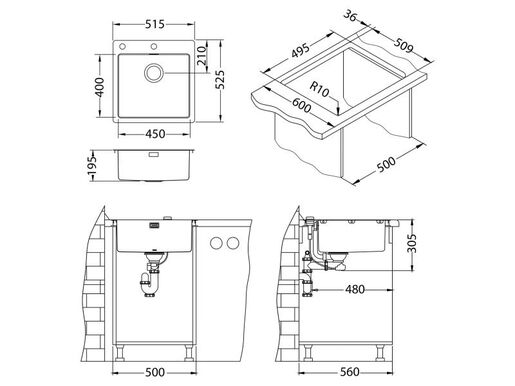 Alveus MONARCH sudoper PURE 30 Copper