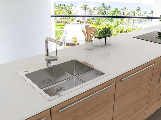 Alveus sudoper PURE UP 70, brušeni čelik