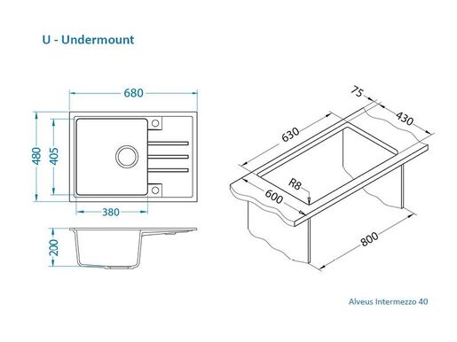 Alveus sudoper INTERMEZZO 40 Arctic