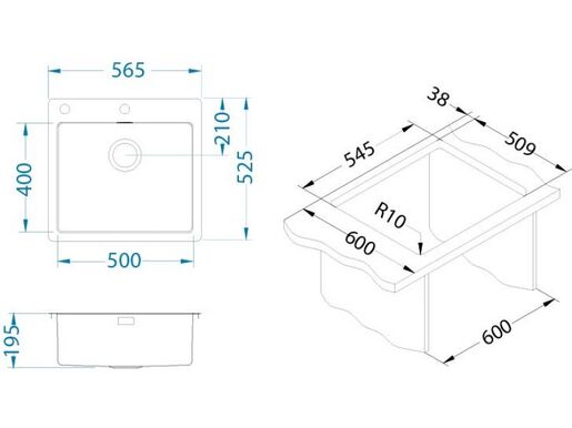 Alveus MONARCH sudoper PURE 70 Bronze