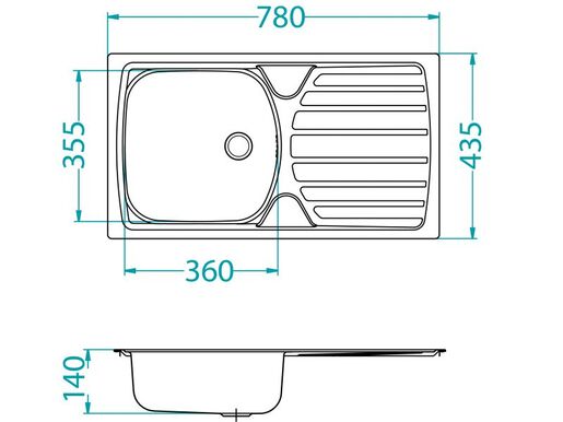Alveus sudoper BASIC 170