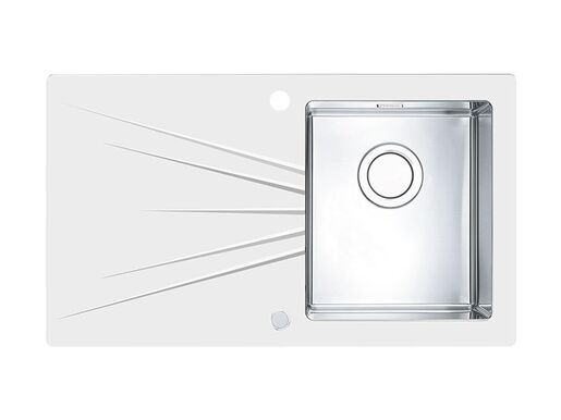 Alveus sudoper KARAT UP 10 desni, bijela