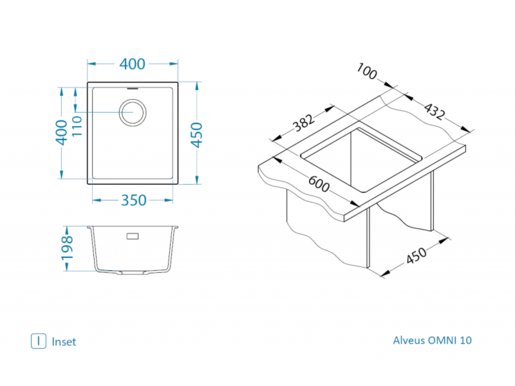 Alveus sudoper OMNI 10 Terra