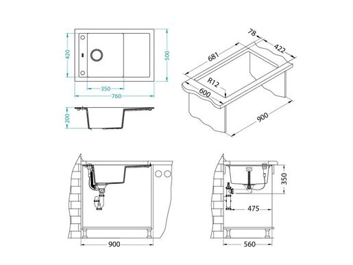 Alveus sudoper FORMIC 30 Steel