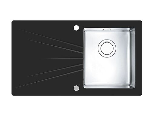 Alveus sudoper KARAT UP 10 desni, crna