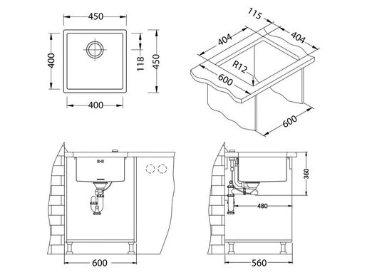 Alveus MONARCH sudoper QUADRIX 30 Bronze