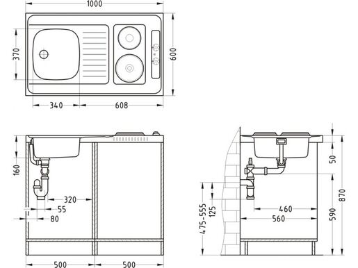 Alveus sudoper COMBI ELECTRA 100