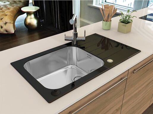 Alveus sudoper GLASSIX UP 40, crna