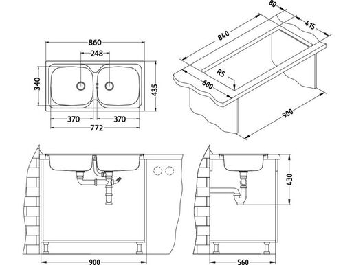 Alveus sudoper BASIC 70