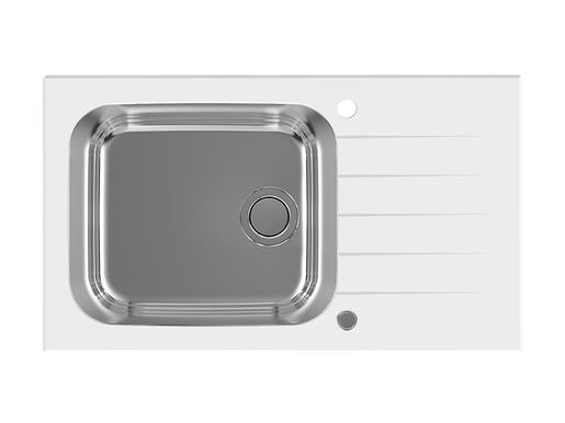 Alveus sudoper GLASSIX UP 40, bijela