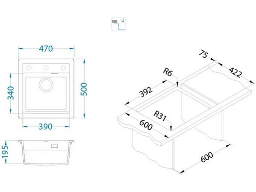 Alveus sudoper ATROX 20 Carbon