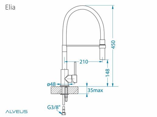 Alveus slavina ELIA, krom