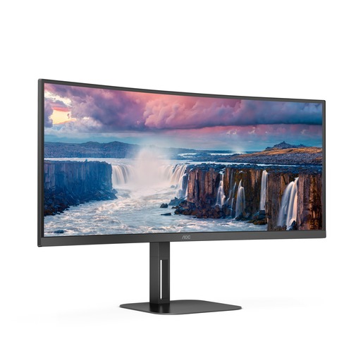 AOC monitor CU34V5C, 34", VA, UWQHD, HDMI, DP, USB-C, 100Hz, 1ms, FreeSync, zakrivljeni